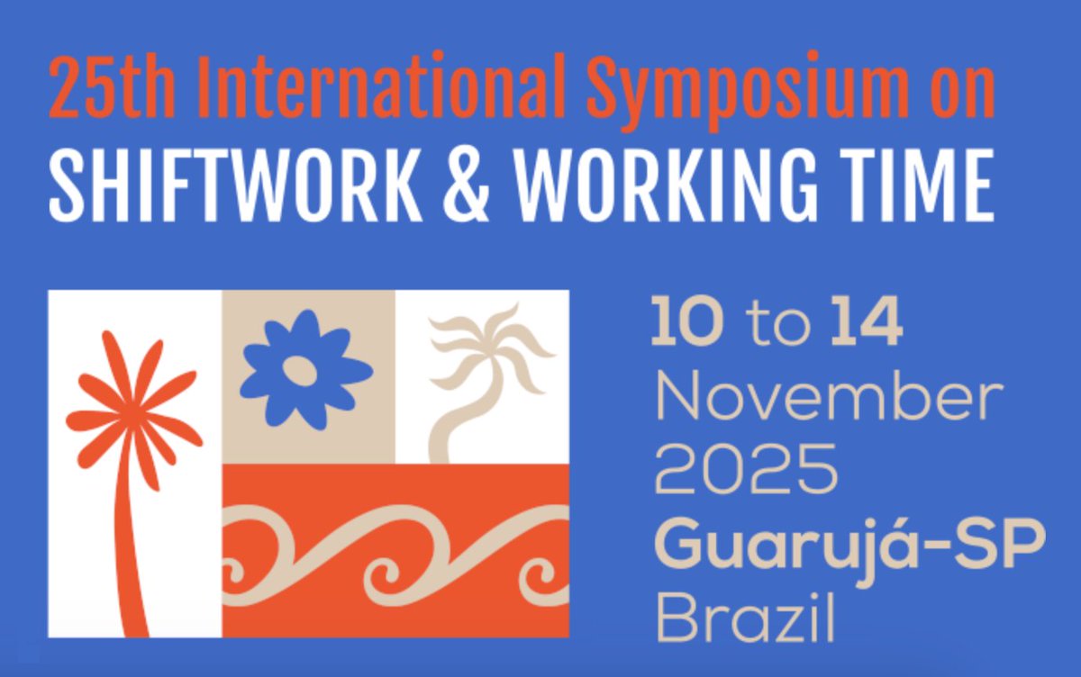 The 25th International Symposium on Shiftwork and Working Time will be held in Guaruja, Sao Paulo, Brazil!

Dates: 10-14th November, 2025

For more information about registration and abstract submissions, visit the conference website: shiftwork2025.com