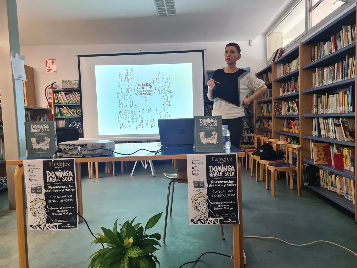 Las concejalas del Grupo Municipal Socialista, <a href="/Maria__Aranda/">María</a>, @inma19mifa y <a href="/SaraGalvanL/">Sara Galván Lobato/❤</a> estuvieron presentes en la presentación de los libros "La edad del sueño" y "Dominga habla sola"; esta última, especialmente divertida y de marcado carácter social. 

<a href="/eli_justicia/">Elisabeth Justicia</a>