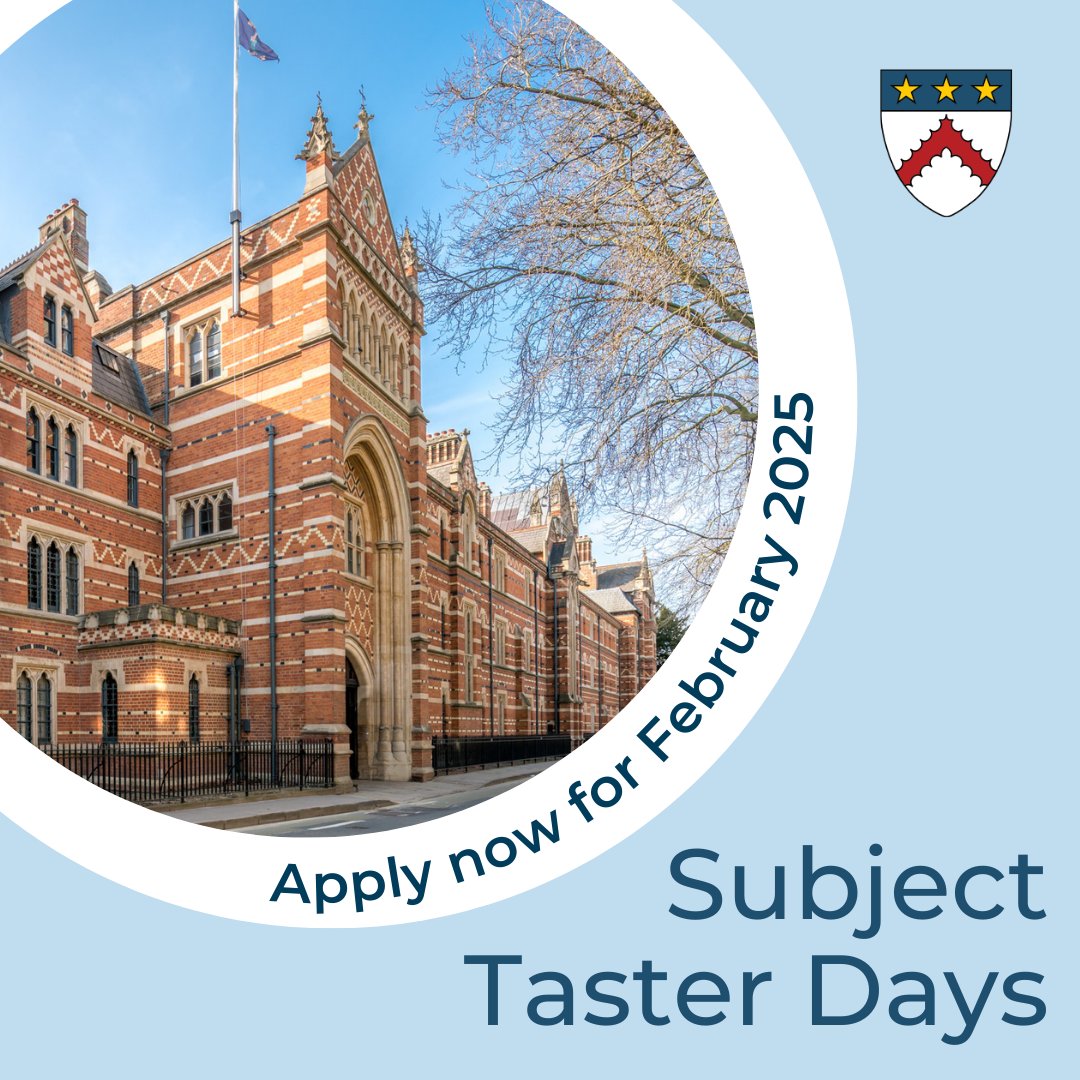 Keble Outreach (@kebleoutreach) on Twitter photo ❓In Year 12/equivalent at a UK state school/college? ❓Interested in Human Sciences/Geography/Biology/Ancient History?
📢Apply for a Subject Taster Day <a href="/KebleOxford/">Keble College, Oxford</a>, dates during February 2025.
📢More info + application form: keble.ox.ac.uk/admissions/und… <a href="/OxOutreach/">Oxford Undergraduate Admissions</a> ❓In Year 12/equivalent at a UK state school/college? ❓Interested in Human Sciences/Geography/Biology/Ancient History?
📢Apply for a Subject Taster Day <a href="/KebleOxford/">Keble College, Oxford</a>, dates during February 2025.
📢More info + application form: keble.ox.ac.uk/admissions/und… <a href="/OxOutreach/">Oxford Undergraduate Admissions</a>