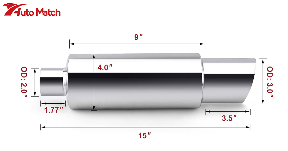 Exhaust Muffler,Stainless Steel Exhaust Tip. 📈
Universal 15" Length (Burnt,2" Inlet 3" Outlet). 💨
💡Auto Match muffler is densely packed with excellent,sound-absorbing cotton,Easy to install🌈#exhaust #exhausttip #exhaustsystem #muffler #carexhaust #automatch #burnt #universal