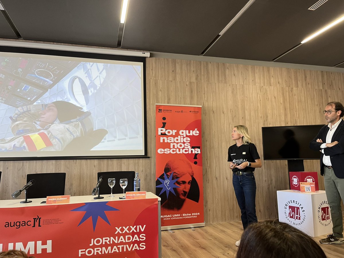 La comunicación del proyecto Miura, el primer cohete recuperable made in Spain, está abriendo las jornadas #AugacElche2024, organizadas por <a href="/UniversidadMH/">UMH</a> y <a href="/augac/">augac</a>
Intervienen <a href="/ezequielsanchez/">ezequielsanchez</a> y <a href="/mecliment/">María Climent</a>, de <a href="/PLD_Space/">PLD Space</a>.