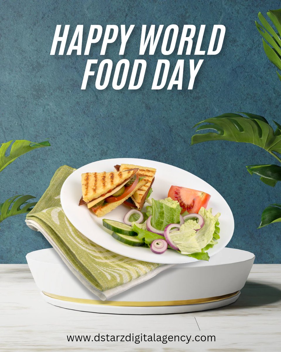 staracmedia's tweet photo. 🌍 It’s #WorldFoodDay!
Food is the foundation of a better future.
How is your restaurant contributing to a healthier, sustainable world?
At #dstarzai we’ll manage your #restaurant’s social media, help you attract conscious customers, and build a strong brand presence. https://t.co/ifrPEHdchR