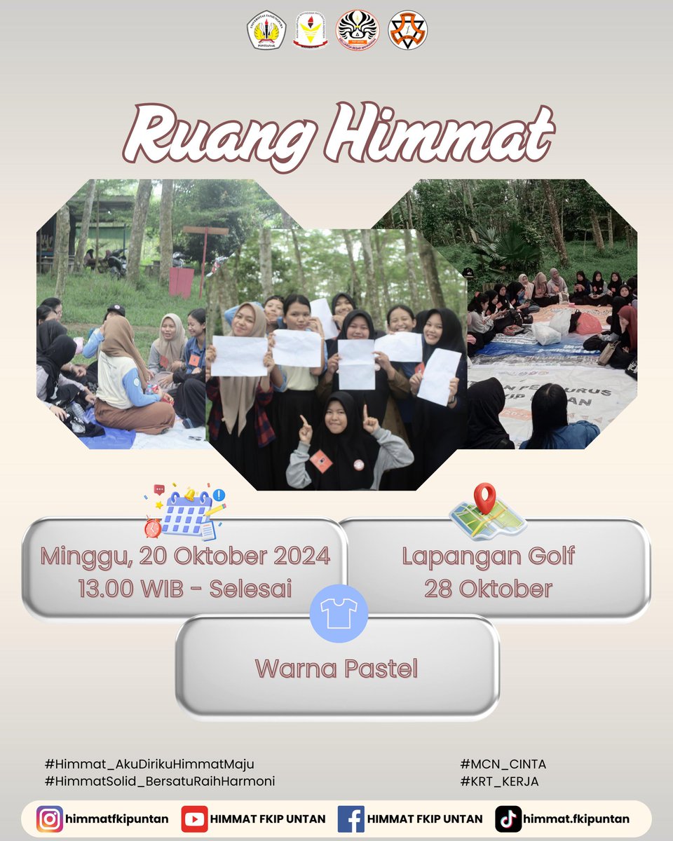 HimmatFKIPUntan's tweet photo. Ditunggu yaa kehadirannya teman-teman semuanyaa🤩🤩 https://t.co/sJdf9C5oEE