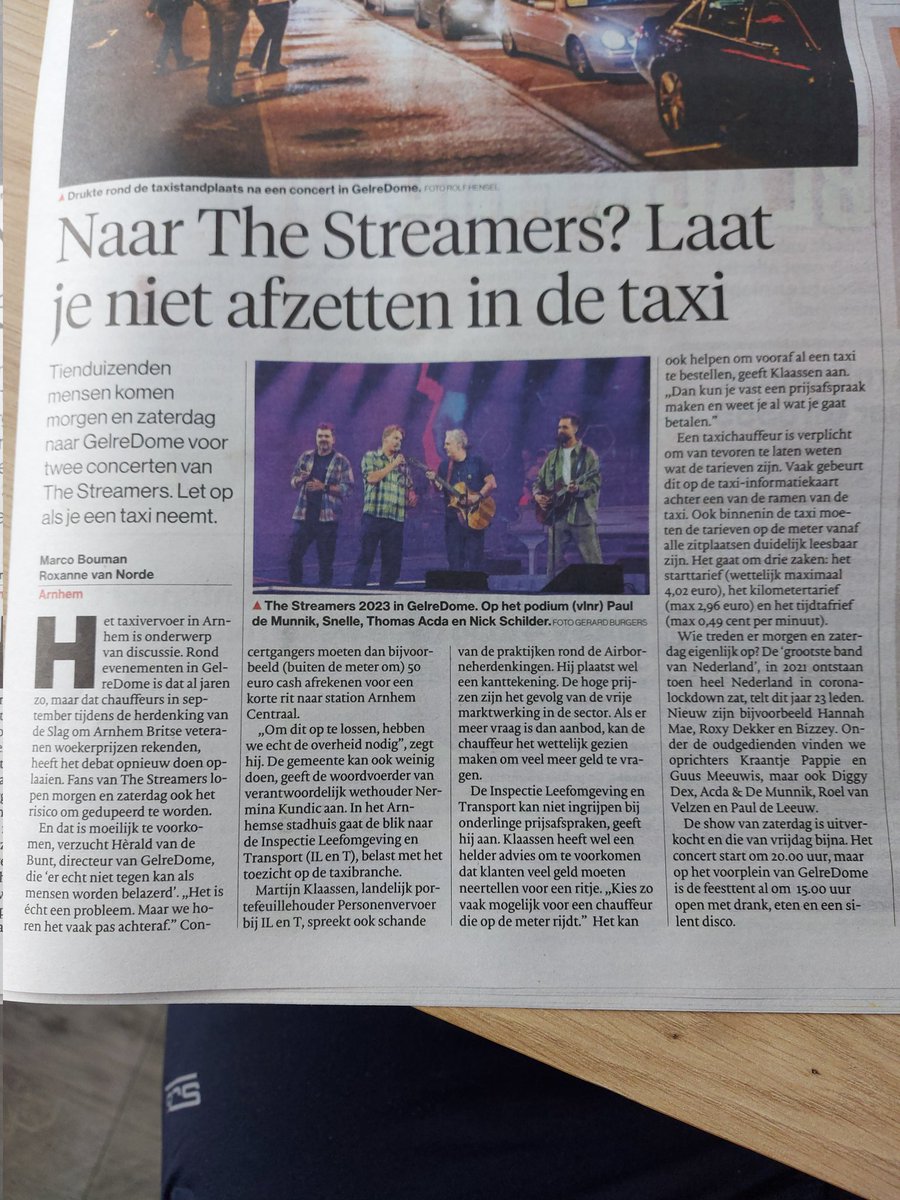 Marcellg61's tweet photo. Attentie voor degene die naar #TheStreamers #Gelredome gaan. vandaag in De Gelderlander 👍 https://t.co/XrRbLnnmhs