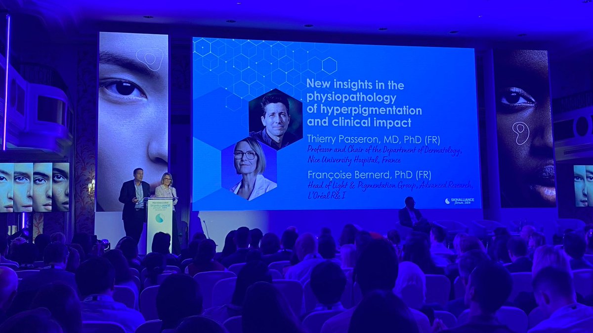 🔬 New insights in the physiopathology of 
 #hyperpigmentation and its clinical impact are being presented by Dr. Thierry Passeron and Dr. Françoise Bernerd 🇫🇷 at the #SkinAlliance2024 Forum! Tune in: lorealdermatologicalbeauty.com/events/upcomin…