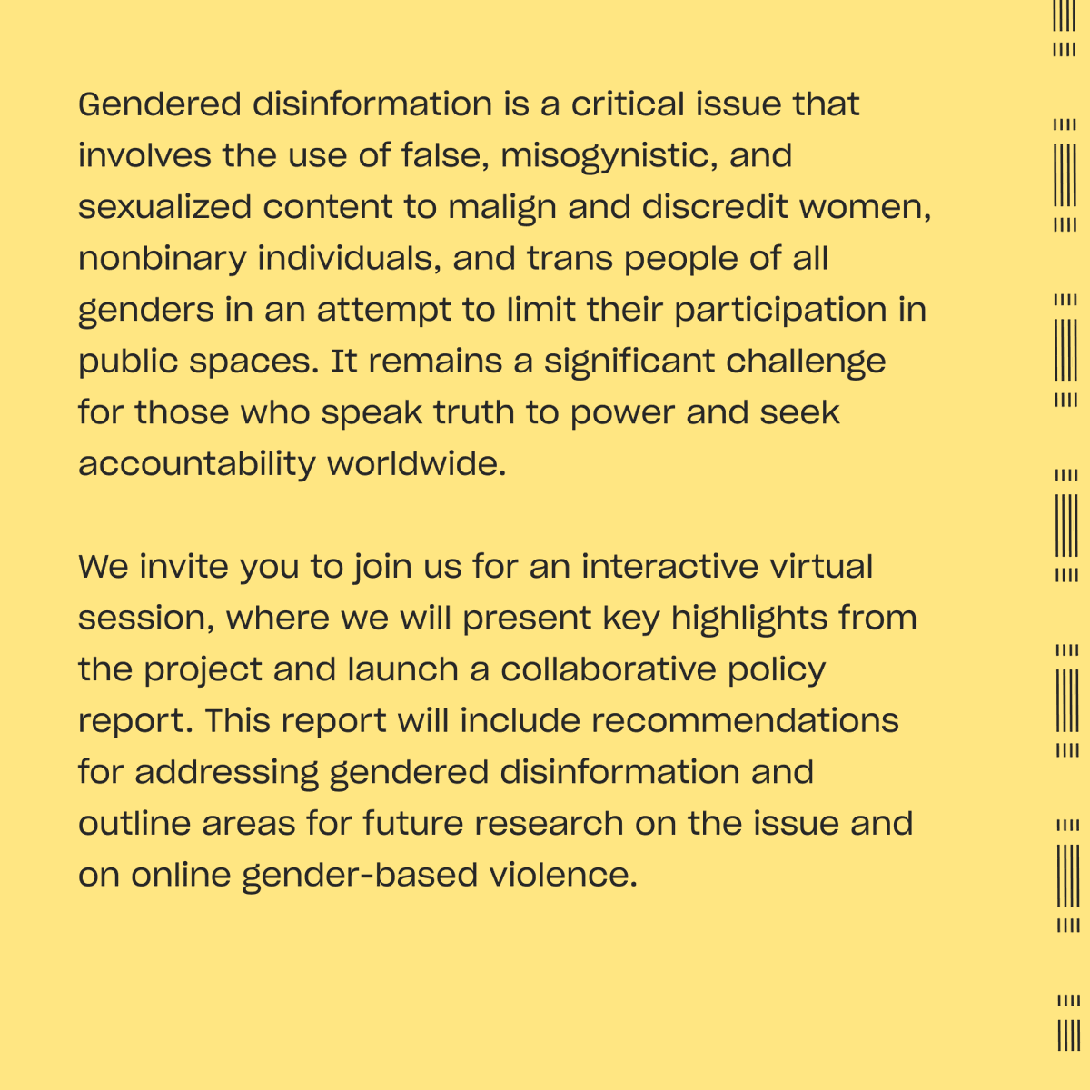 meedan's tweet photo. Mark your calendars for Oct. 29 and sign up today to attend our interactive online session on gendered disinformation in South Asia. We’ll be joined by partners from Chambal Media, @DigitalRightsPK, and @TheQuint.

Register now: https://t.co/WNLAEtteg8 https://t.co/3sKK8mz2ka