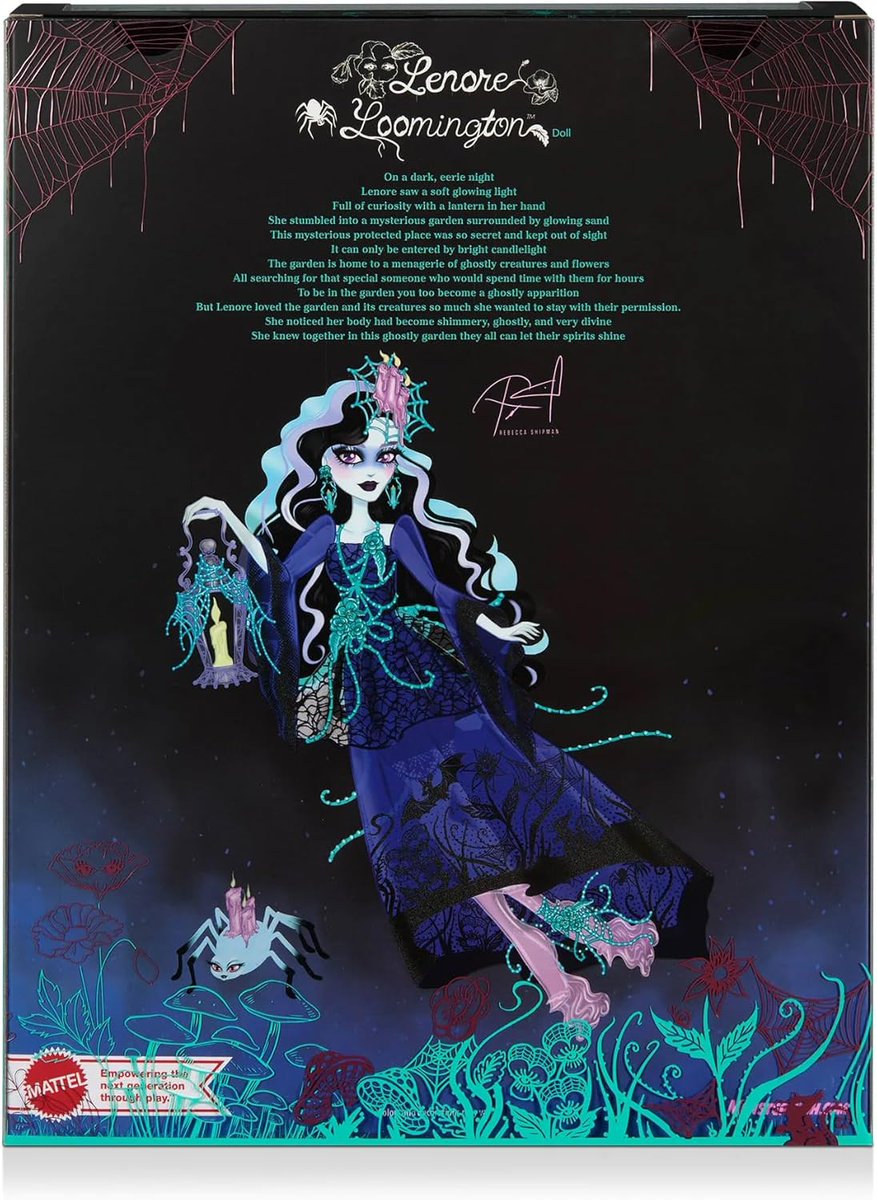 Las_MonsterHigh's tweet photo. ¿Qué os parece Lenore Loomington? Es una edición especial de 2024. Incluye la muñeca y su araña. #MonsterHigh https://t.co/BnetE9T5kG