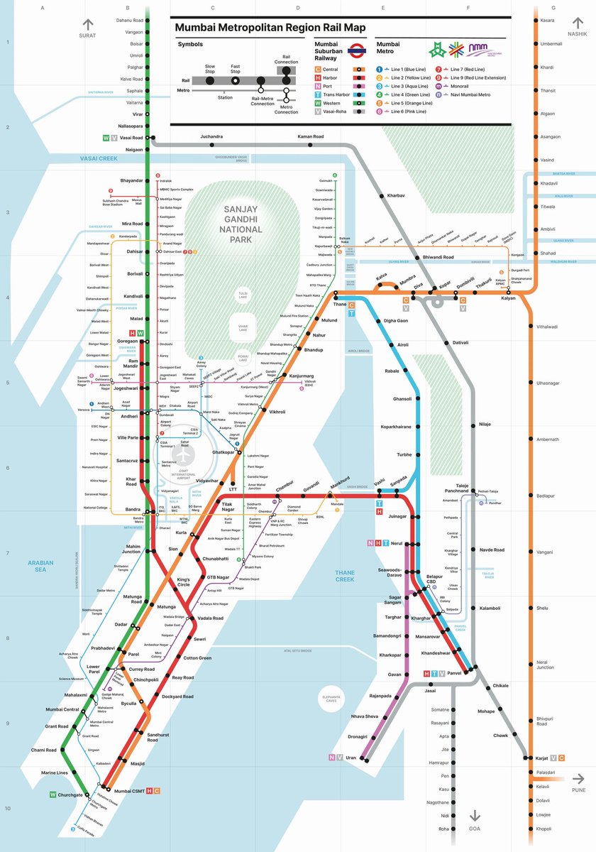 This beautiful Mumbai transit map, just missing line 13,14,11.

PC - u/aadinior via reddit