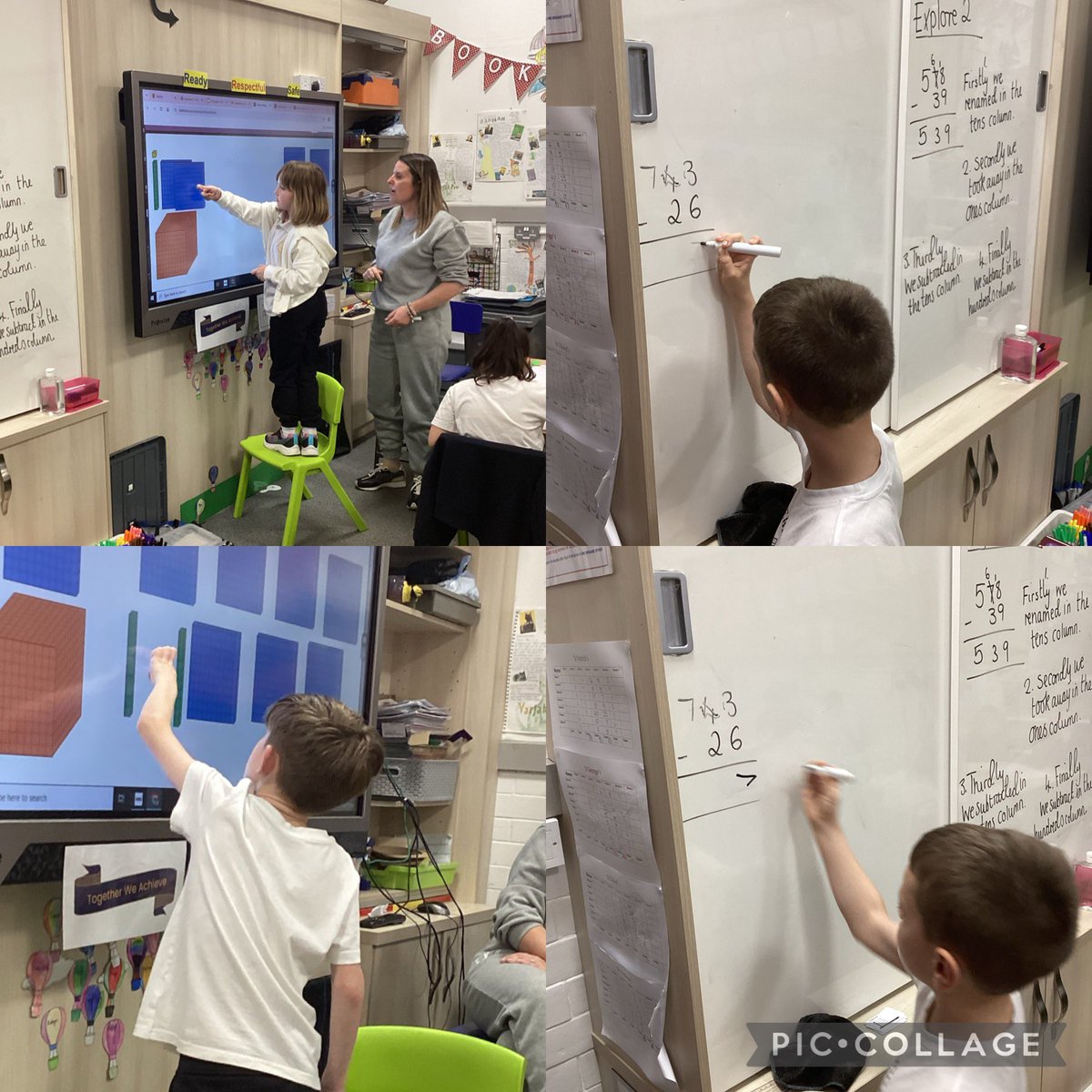 HBJSCH63's tweet photo. In 3P we have been using Mathsbot to help us solve some subtraction calculations with renaming. The children loved using it and found it helped them solve their problems a lot easier. #HBJS #HBJSmaths https://t.co/DwOGzoWSci