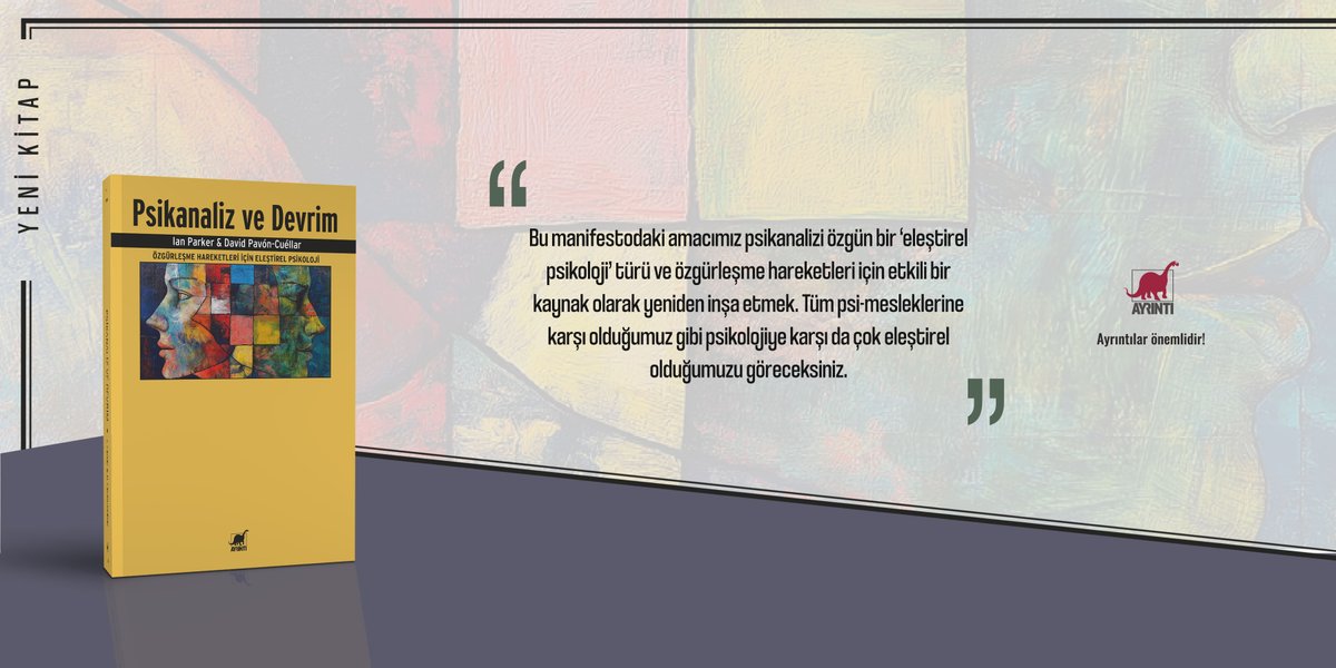 Marksist psikanalist ve akademisyenler Ian Parker ve David Pavón-Cuéllar'dan, günümüzün baskıcı, sömürücü, yabancılaştırıcı gerçekliğiyle mücadele eden birey ve gruplar için önemli bir çalışma.

"Psikanaliz ve Devrim: Özgürleşme Hareketleri İçin Eleştirel Psikoloji", Ayçe, Feride