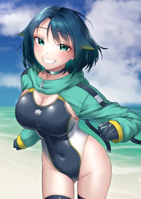 #ブルスカクリエイター紹介ブルスカでも競泳水着と人魚のナナちゃんをよろしくお願いします 