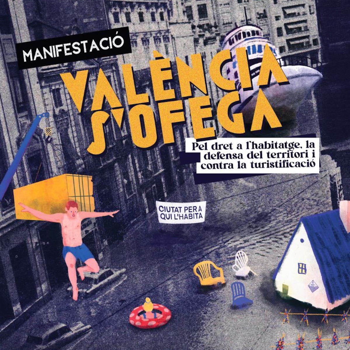 FedVeinalVLC's tweet photo. 🚨 Aquest dissabte tindrà lloc una manifestació per a defensar el dret a l'habitatge, i en contra d’un model turístic que ens està expulsant dels nostres barris.

📢 Pel dret a l'habitatge, ja n'hi ha prou d'especular amb el turisme!

 València s’ofega!  #ValènciaNOestàEnVenda https://t.co/PBcgsrHIZq