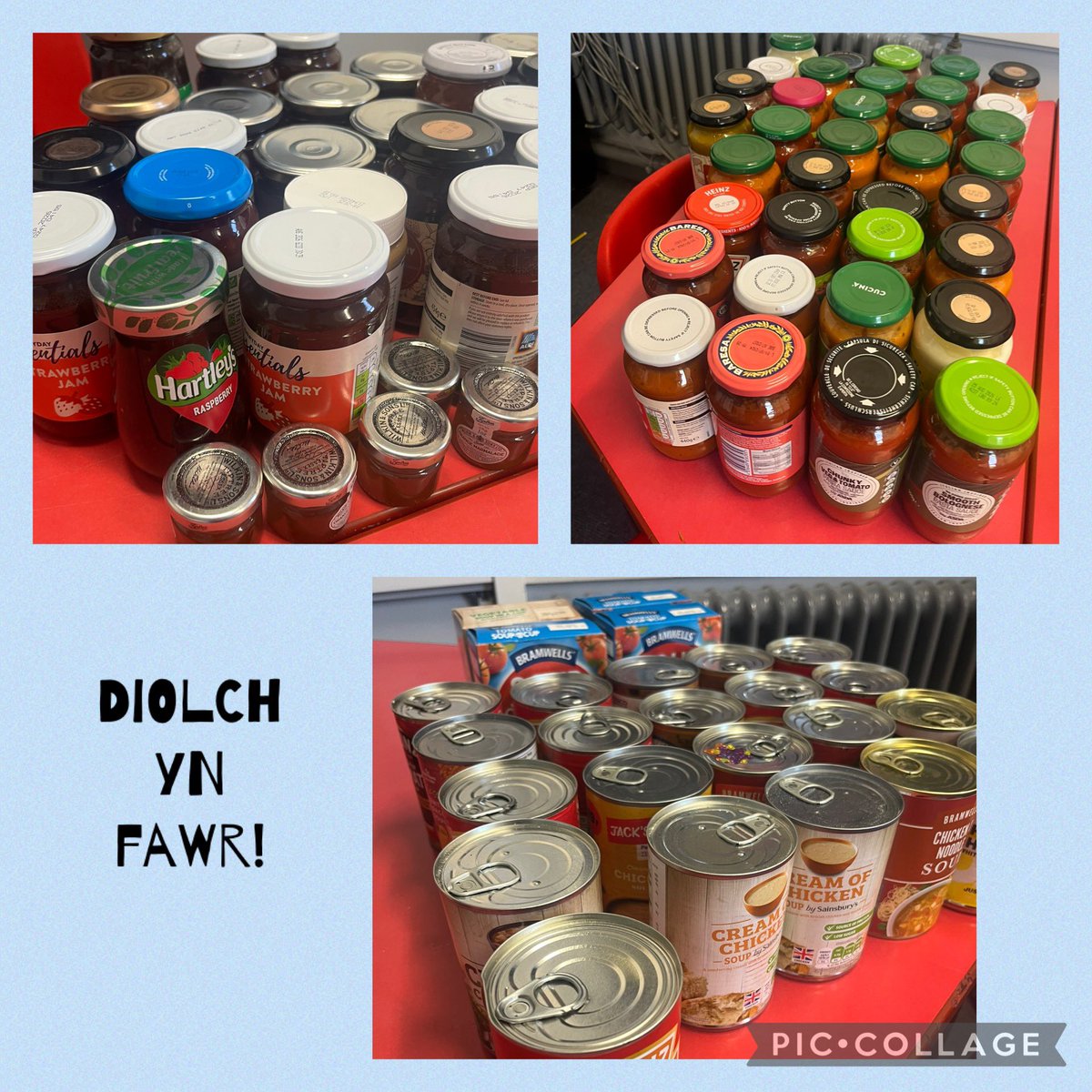 YGCwmbran's tweet photo. Rydyn ni wedi casglu cymaint o fwyd ar gyfer y banc bwyd lleol. Diolch yn FAWR i bawb. 🌟 / We've collected so much food for the local food bank. Thank you SO much to everyone. #Cyngorygc #Elusenygc #ArdalLeolygc https://t.co/6ka6ZVPeBI
