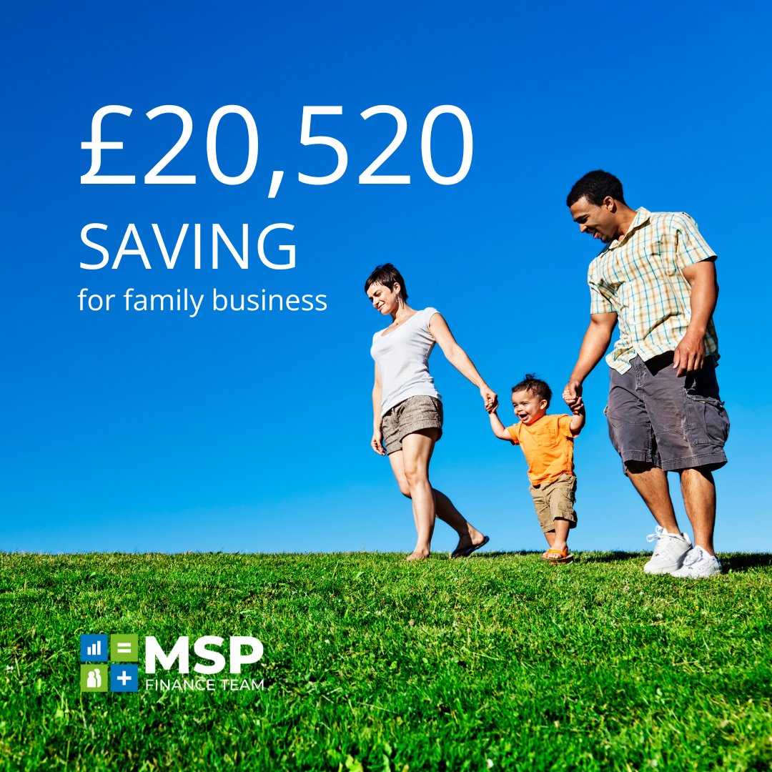 Family run MSP business saves £20,520, with MSP Finance Team.

Our Profit Protector Review identified planning for…

📈 Growing the business

💷 More money in the owner's pocket

👨‍👧‍👦 Family &amp; Home

Link in the comments!

#msp #finance #tax