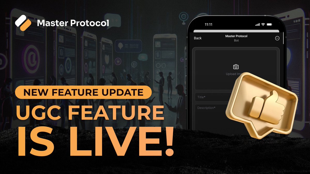 🔥 Breaking News! Master Bot just unleashed a game-changing update! 🚀

🌟 The all-new UGC feature is now live! Don't miss your chance to upload any project you love to Master Bot at any time—unlock massive exposure and let it shine in front of a growing audience! 🚀

👉 Jump in