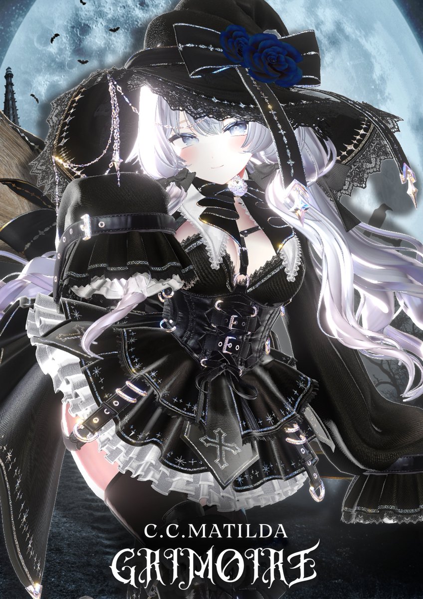 cc_vrc's tweet photo. ☆;.+*:ﾟ+｡.☆;.+*:ﾟ+｡.☆;.+*:ﾟ+｡.☆
　　　新作衣装プレゼント企画
☆;.+*:ﾟ+｡.☆;.+*:ﾟ+｡.☆;.+*:ﾟ+｡.☆

10/19✝️グリモワール✝️販売��始予定
https://t.co/szB4AlZoRv

#CC_MATILDA の新作衣装を抽選で3名様にプレゼント🎁
更にBOOTHのスキが100増える事に1名ずつ当選者様を追加します！

長めの袖が特徴的なゴシック調のセクシーな魔女衣装です✟
ほうきに乗って移動できるモーションがついてきます！
Modular Avatarで簡単に実装できるので自由にワールドを飛び回る魔女になってください🪄

 ⸜❤︎⸝ 応募方法 ⸜❤︎⸝ 
☑️@cc_vrcをフォロー
☑️このツイートをRT

締め切りは10/19 12時まで 
たくさんのご参加お待ちしております🙏

#VRChat #CC_MATILDA