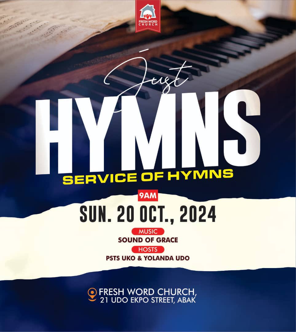 UkoUdoh's tweet photo. SOFT REMINDER

This Sunday 20th October 2024

It's a Service of JUST HYMNS

9am (Church doors opens 8am)

We sustain our Talking

Don't come alone, Invite Family and Friends

It's Always an Unforgettable Experience 

#FreshWordChurchAbak
#AServiceOfJustHymns https://t.co/BalorTNKCh