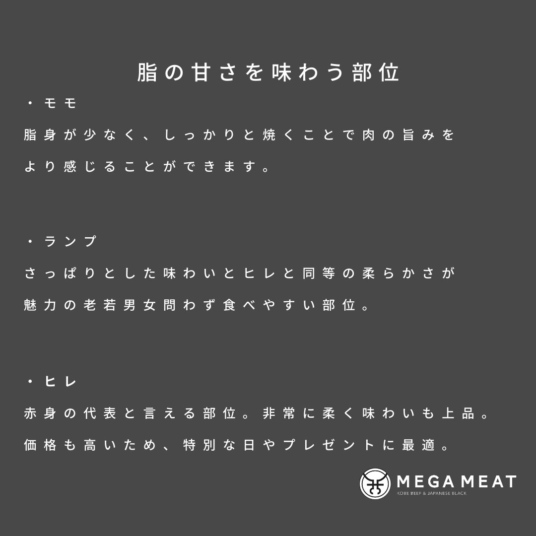 _megameat's tweet photo. せっかく美味しいお肉屋さんに行って、いざステーキを頼もうとした時、部位がたくさんあって何を選べばいいか困る。。。みたいなことありませんか？

今日はそんな方にステーキのおすすめ部位をご紹介します！ https://t.co/MMFxLuMCRx