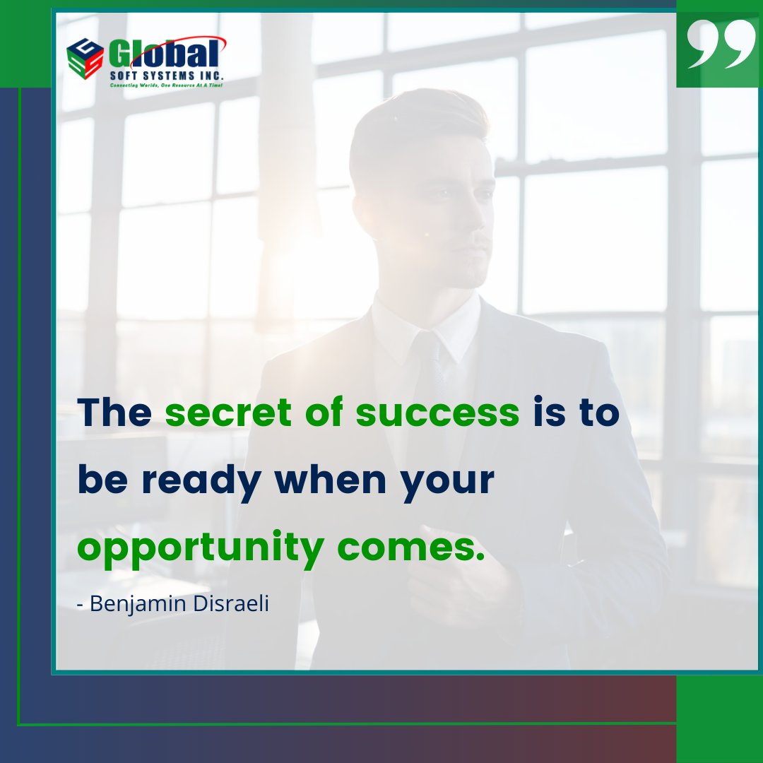 gssglobalsoft's tweet image. ✨ &quot;The secret of success is to be ready when your opportunity comes.&quot; -Benjamin Disraeli  

Opportunities are everywhere—are you ready for yours? 🌟 Prepare, stay focused, and seize the moment this Monday! 💼  

#MondayMotivation #SuccessMindset #OpportunityKnocks #BePrepared