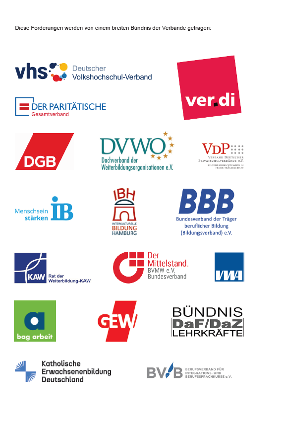 Der Wahnsinn. Die Ampel-Regierung plant die Integrationskurse um 600 Millionen Euro zu kürzen, 200.000 Menschen dürften 2025 keinen Zugang mehr zu einem bezahlbaren Sprachkurs finden, das Gegenteil von Willkommenskultur. <a href="/_verdi/">Ver.piss.di</a> und die @gew_bund protestieren dagegen. <a href="/dgb_news/">DGB - Deutscher Gewerkschaftsbund</a>