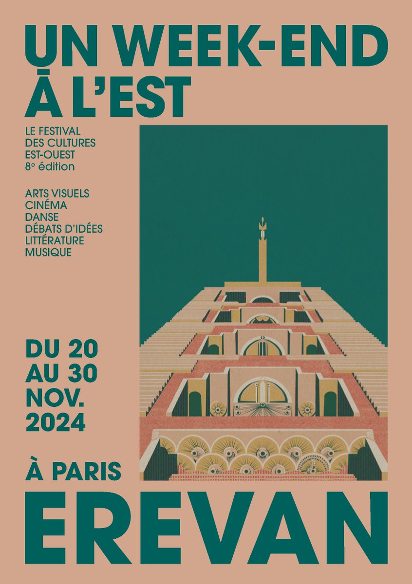 ED441_Histo_art's tweet photo. La 8e édition du Festival "Un week-end à l'est" se déroulera à Paris du 20 au 30 novembre et sera consacrée à l'Arménie
Varduhi Kirakosyan, doctorante @SorbonneParis1, est la co-commissaire des 7 expositions qui composent le volet "Parcours d'arts visuels"
https://t.co/pfHdWJzH3F https://t.co/1x0PTrjqqT