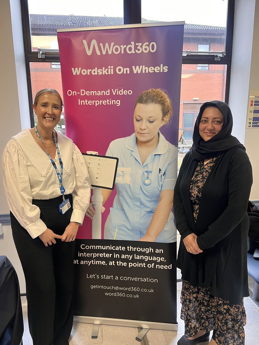 WORD_360's tweet photo. The #word360 roadshow team have been at @uhbtrust this week sharing information on how to access Interpreting and translation services across the hospitals. 

If you’re in the area, come by and say hello! The team would love to meet you 👋
@BSol_ICS https://t.co/PLOIzLaKxk