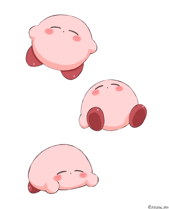 ぽよ寝 #カービィイラスト #カービィ