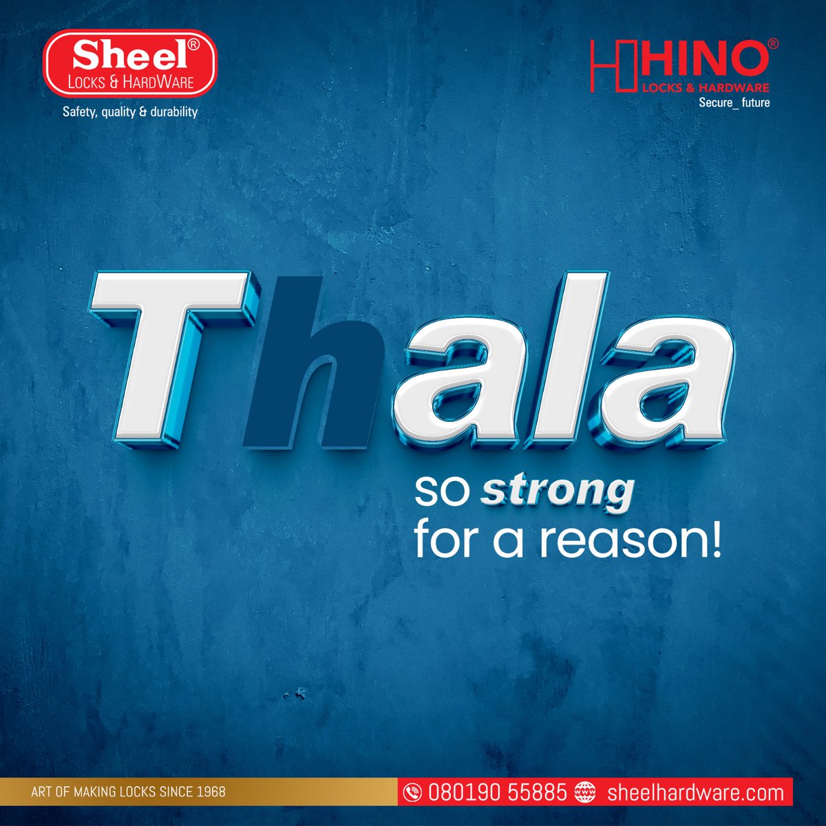 sheellocks1's tweet image. &quot;At Sheellock, our locks are built for strength, offering unmatched security to protect your valuables with confidence.&quot;

For more info visit : sheelhardware.com
For any Queries Call us : 𝟴𝟬𝟭𝟵𝟬𝟱𝟱𝟴𝟴𝟱

#BuiltForStrength #ReliableLocks #ValuableProtection