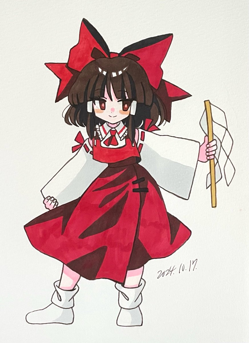 ya___to000's tweet photo. 霊夢 https://t.co/J5AcEjE2UY