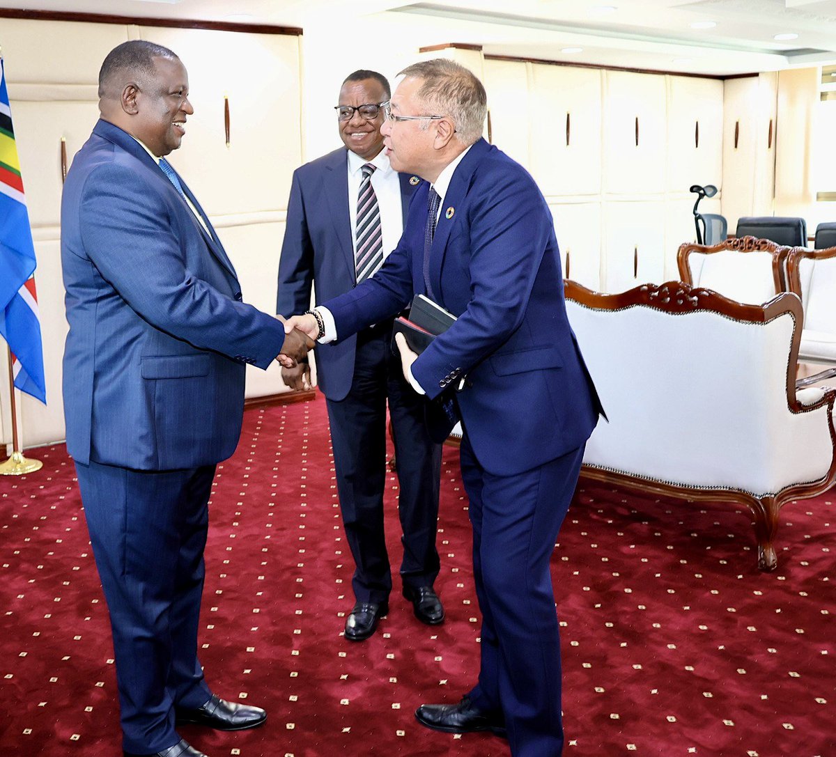 This morning, I hosted a courtesy call from former Ambassador John Mwangemi, accompanied by a delegation from Sojitz East Africa Limited led by Managing Director Masaki Yamaguchi, a leading global player in various sectors, including automotive. 

I reiterated the Government’s