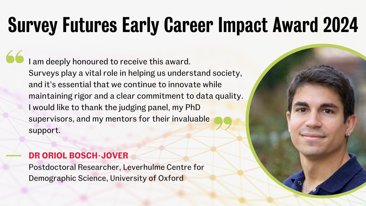 Survey Futures (@surveyfutures) on Twitter photo Dr Oriol Bosch-Jover was recognised for his work at the <a href="/OxfordDemSci/">Leverhulme Centre for Demographic Science</a> Dr Oriol Bosch-Jover was recognised for his work at the <a href="/OxfordDemSci/">Leverhulme Centre for Demographic Science</a>