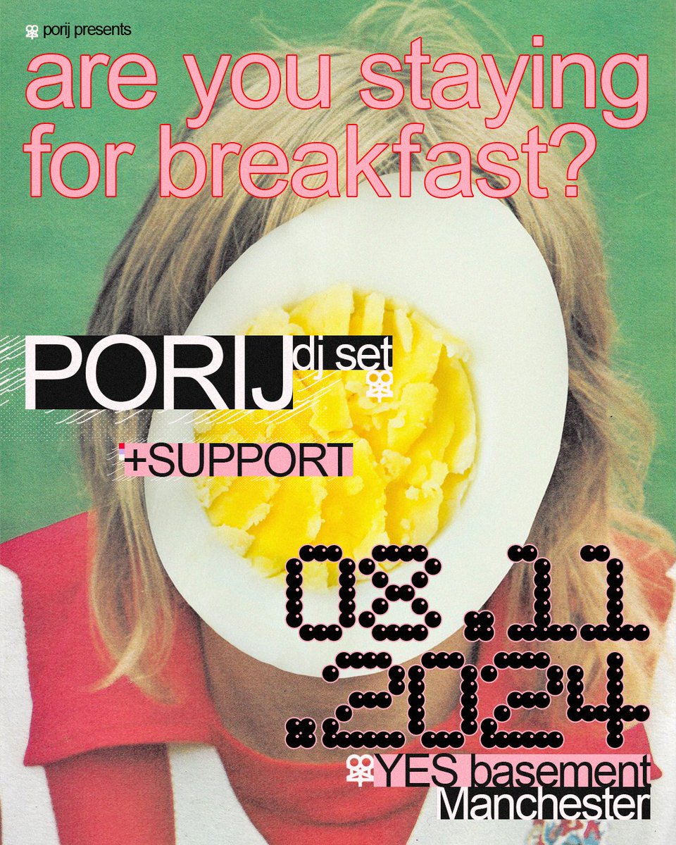 NEW SHOW… 
<a href="/porij_/">porij</a> (DJ Set)
YES Basement, Friday 8th November 
11pm-Late

Tickets on sale now from £5 -> seetickets.com/event/porij-dj…