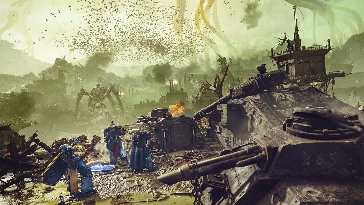 Focus_entmt's tweet image. #SpaceMarine2's new update is live!!
 
💥 Head back to the battlefield to face the Hierophant Bio-Titan
💥 Challenge yourself with the new Lethal Difficulty
📸 Photo mode is now available in solo
 
All the details are listed in the patch note here: ow.ly/6CwO50TNn2l