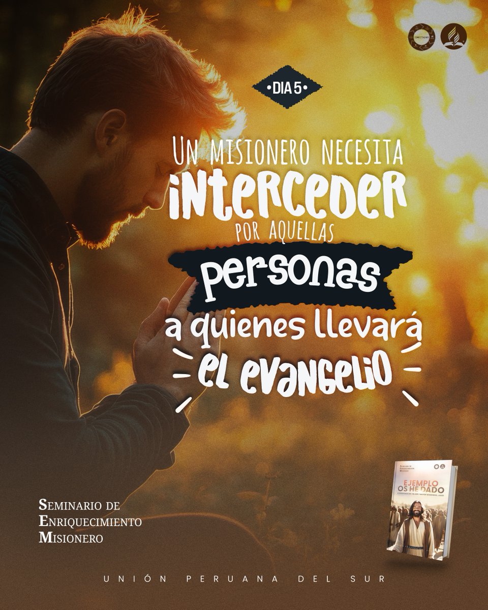 AdventistasUPS's tweet image. DÍA 5 - SIN ORACIÓN NO HAY MISIÓN
La oración debe dejar de ser vista como un asunto opcional en la parrilla de los asuntos espirituales para ser una necesidad urgente de todo creyente.

#Proyecto100
#EjemploOsHeDado
Vamos juntos y #CONECTADOS para hacer DISCÍPULOS