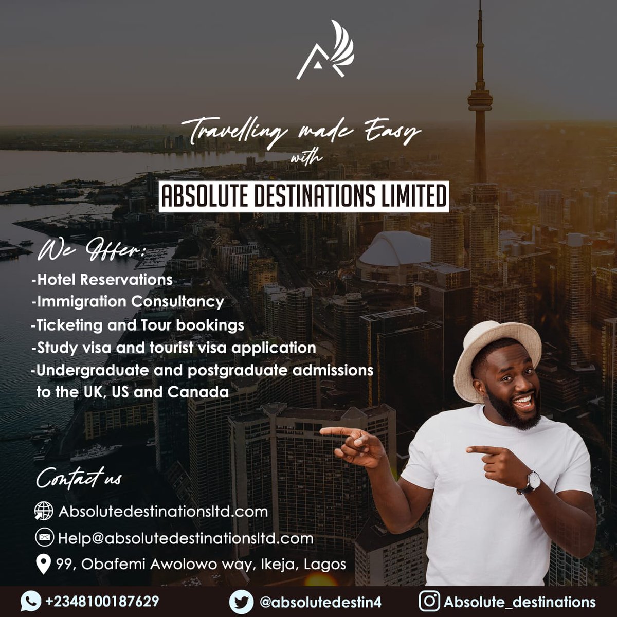 AbsoluteDestin4's tweet image. Experience stress-free travel with Absolute Destinations – from flights to visas, we handle it all so you can focus on making memories! ✈️🌍 #TravelMadeEasy #AbsoluteDestinations