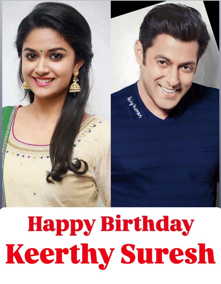 Salman Khan Fan Club (@beingskfan_club) on Twitter photo Wishing the gorgeous and ever-talented national award winner Telugu Megastar’s actress’s <a href="/KeerthyOfficial/">Keerthy Suresh</a> Madam A very happy birthday 🎉
Wishing you success & happiness love always ! #tollywood <a href="/KeerthyFanClub_/">Keerthy Suresh Fan Club</a> <a href="/BeingSalmanKhan/">Salman Khan</a> <a href="/AsliKeerthy9999/">Team Keerthy Suresh ™️❤️💯</a> ❤️🎁💐🎉🍰🎂 Wishing the gorgeous and ever-talented national award winner Telugu Megastar’s actress’s <a href="/KeerthyOfficial/">Keerthy Suresh</a> Madam A very happy birthday 🎉
Wishing you success & happiness love always ! #tollywood <a href="/KeerthyFanClub_/">Keerthy Suresh Fan Club</a> <a href="/BeingSalmanKhan/">Salman Khan</a> <a href="/AsliKeerthy9999/">Team Keerthy Suresh ™️❤️💯</a> ❤️🎁💐🎉🍰🎂