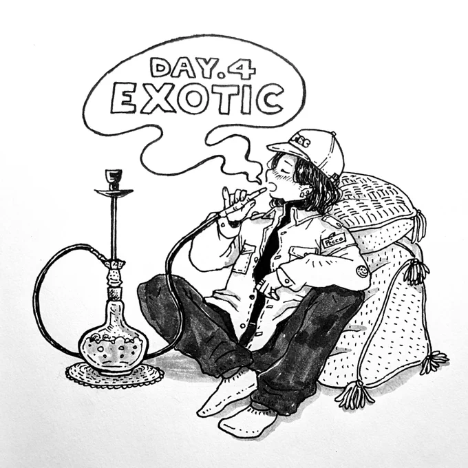 DAY4. EXOTIC

#inktober #kuretake_inktober2024 #inktober2024 #インクトーバー 