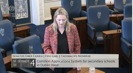 Houses of the Oireachtas - Tithe an Oireachtais (@oireachtasnews) on Twitter photo #Seanad Commencement Matter 4: Senator Emer Currie <a href="/emer_currie1/">Emer Currie</a> â To the Minister for Education: Common Applications System for secondary schools in Dublin West #SeeForYourself
oir.ie/38ae74c #Seanad Commencement Matter 4: Senator Emer Currie <a href="/emer_currie1/">Emer Currie</a> â To the Minister for Education: Common Applications System for secondary schools in Dublin West #SeeForYourself
oir.ie/38ae74c
