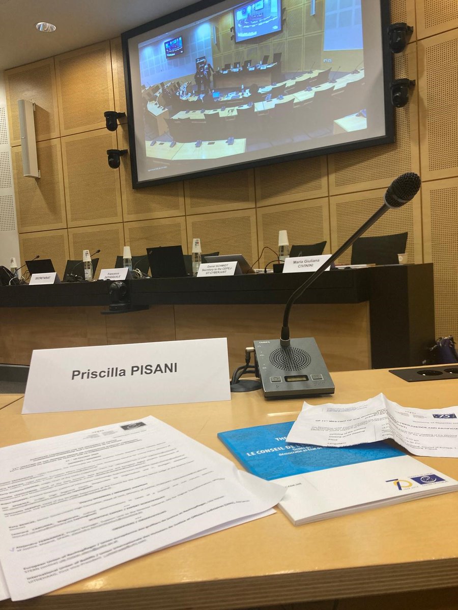 EEEI_experts's tweet photo. La réunion du groupe CYBERJUST du @CoE_fr se tient les 17 et 18 octobre à Strasbourg, @priscillapisani représente l'@EEEI_experts https://t.co/kV4iwcnaid