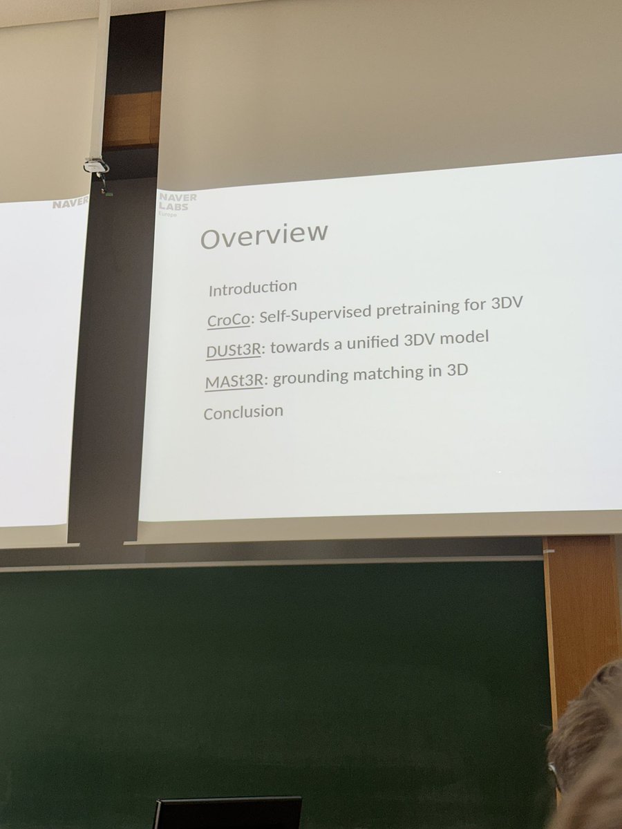Dmytro Mishkin 🇺🇦 (@ducha_aiki) on Twitter photo And colloquium is starting with <a href="/Vinc3nt_Leroy/">Vincent Leroy</a> arguing we need one model to rule them all in 3D And colloquium is starting with <a href="/Vinc3nt_Leroy/">Vincent Leroy</a> arguing we need one model to rule them all in 3D