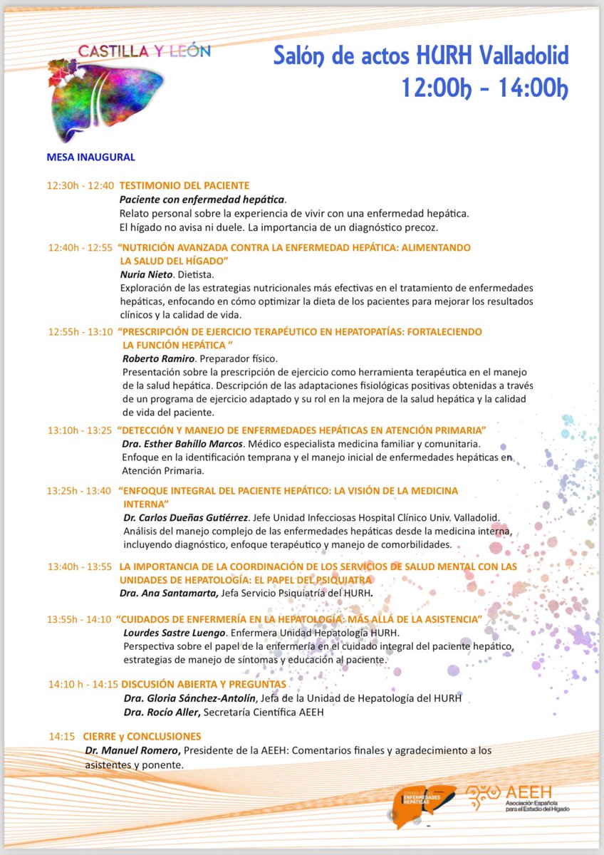 gsanchezantolin's tweet photo. Por fin tenemos el programa de la #SemanaEnfermedadesHepaticas en #CastillayLeón Un programa con actividades en todas nuestras provincias destinadas a dar a conocer un problema silencioso que afecta a miles de pacientes en #CastillayLeón https://t.co/Khc78gCq2Y