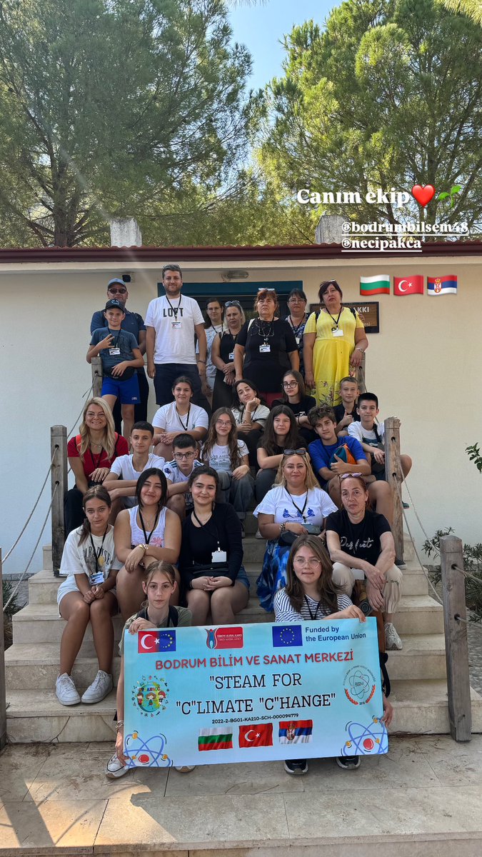BilsemBodrum's tweet photo. “Steam For Climate Change-STEAM4CC” isimli Erasmus projemizin LTT faaliyetlerinin üçüncü günü.

@nihancinar___ 
@necipakcaa 
@bodrumMEM https://t.co/MVHvTSv3xv