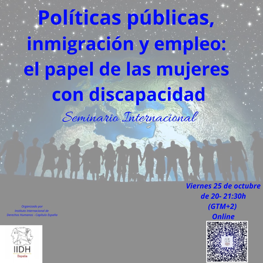 IIDHEspana's tweet photo. 🏛️ El próximo 25 de octubre realizamos un Seminario Internacional titulado "Políticas públicas, inmigración y empleo: el papel de las mujeres con discapacidad".

Podéis encontrar toda la información en el siguiente enlace a nuestra web.

¡Os esperamos!  
https://t.co/sebYtUqscn https://t.co/OZ1rrFz7Ii