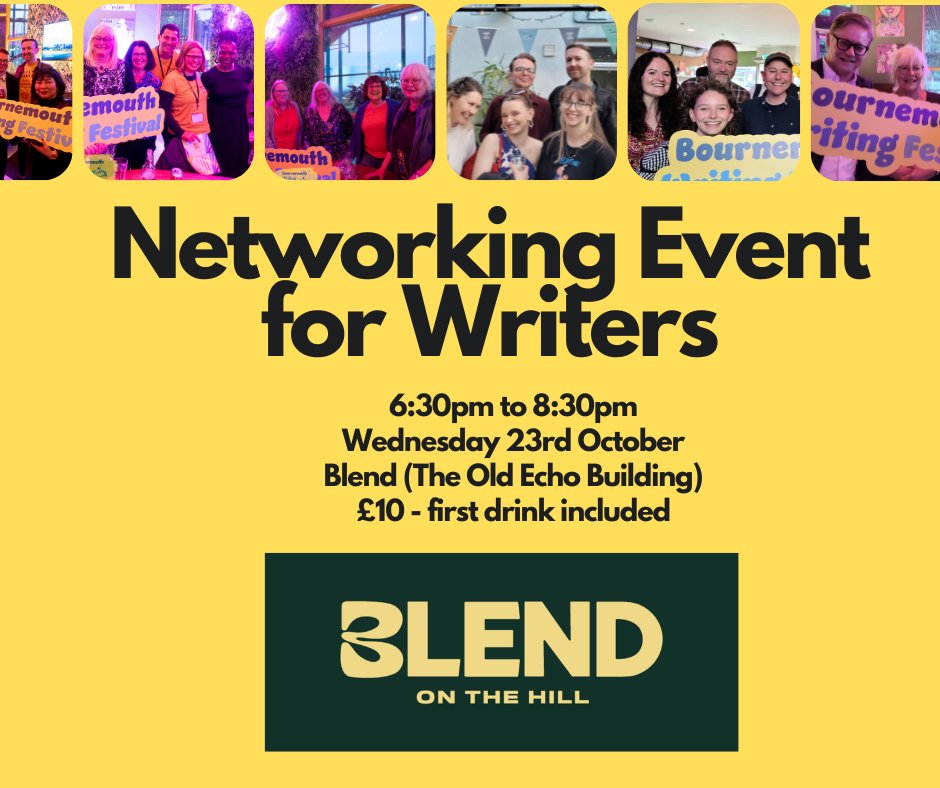 BmthWritingFest's tweet image. TONIGHT!

For all you Pantsers out there, our networking event at @blendonthehill starts at 6:30pm.

See you there!

🎟 bournemouthwritingfestival.co.uk/networking-eve…

#writersmeetup #WritingCommunity #amwriting #bournemouth