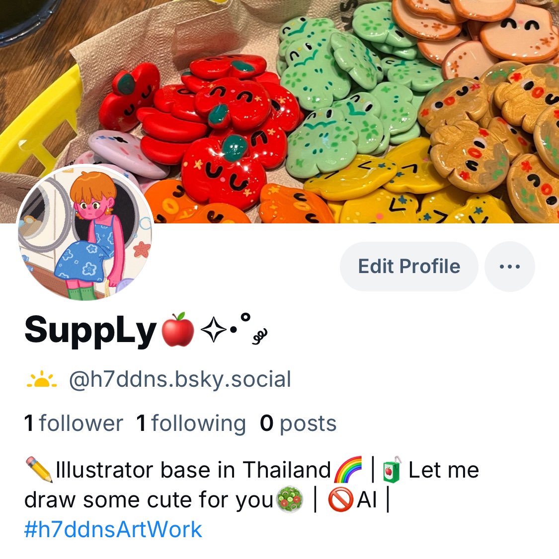 ตั้งใจว่าปีนี้อยากให้ทวิตมีคนตามถึงหมื่นคน
แต่ขอเปลี่ยนไปเริ่มที่บลูสกายนะคะ
ให้ถึงสัก 100 คนก่อนก็พอ🫶✨
 
หมดเดือนนี้จะเลิกอัพในทวิตแล้วค่ะ
ส่วนบลูสกายจะเริ่มรีโพสงานเก่า+อัพเดทอีเว้นท์และงานใหม่ๆไปเรื่อยๆ

อีกอันที่แอคทีฟอยู่บ่อยๆคือไอจีนะคะ
เลือกติดตามได้ตามสะดวกค่ะ 🍳🥗