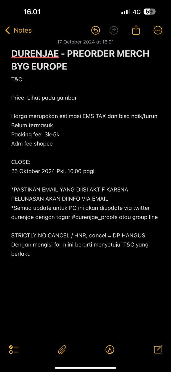 durenjae's tweet photo. PRE ORDER MERCH BANG YONGGUK - III EUROPE TOUR

T&amp;C:

Price: Lihat pada gambar

Harga merupakan estimasi EMS TAX dan bisa naik/turun
Belum termasuk
Packing fee: 3k-5k
Adm fee shopee

CLOSE: 
25 Oktober 2024 Pkl. 10.00 pagi

Form Order: https://t.co/Q08vcHlPyu https://t.co/b48Sgbu51B