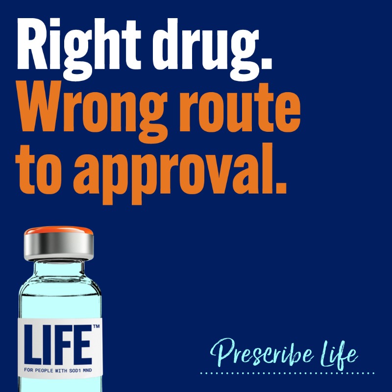 mndassoc's tweet photo. Right drug. Wrong route to approval.

We are calling on @NICEComms to make an exception to its normal criteria and appraise Tofersen.

Sign and share our petition: https://t.co/ZifWXqYZbE

#PrescribeLife