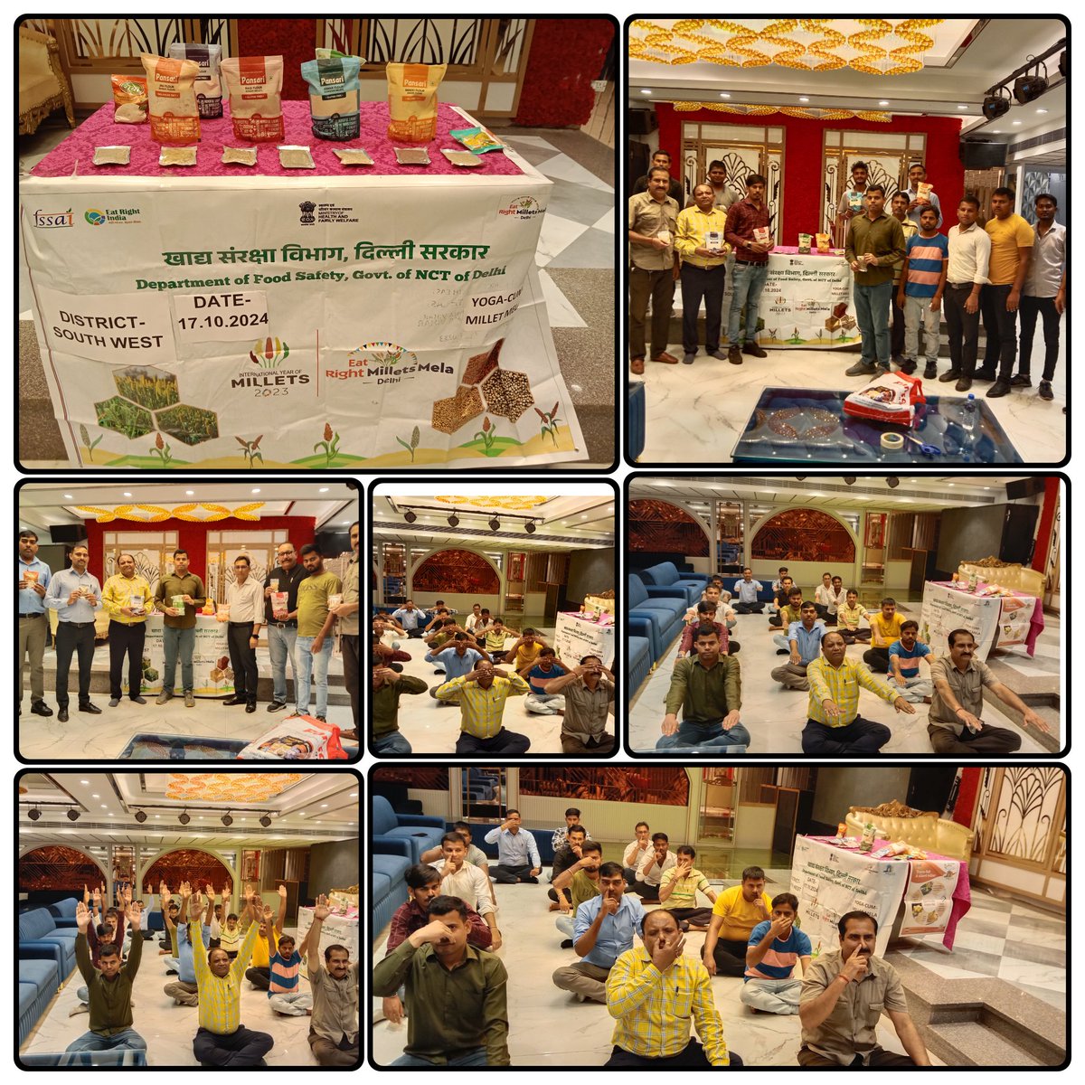#Millets Nutritionlly superior, #Gluten free, and #Super Crop, with the aim to create awareness and increase production &amp; consumption of millets a yoga-cum- millet awareness program  was organised on 17.10.2024 at Southwest District <a href="/foodsafetydelhi/">Department of Food Safety, GNCT of Delhi</a> <a href="/NehaBansal31/">Neha Bansal 🇮🇳</a> <a href="/fssaiindia/">FSSAI</a>