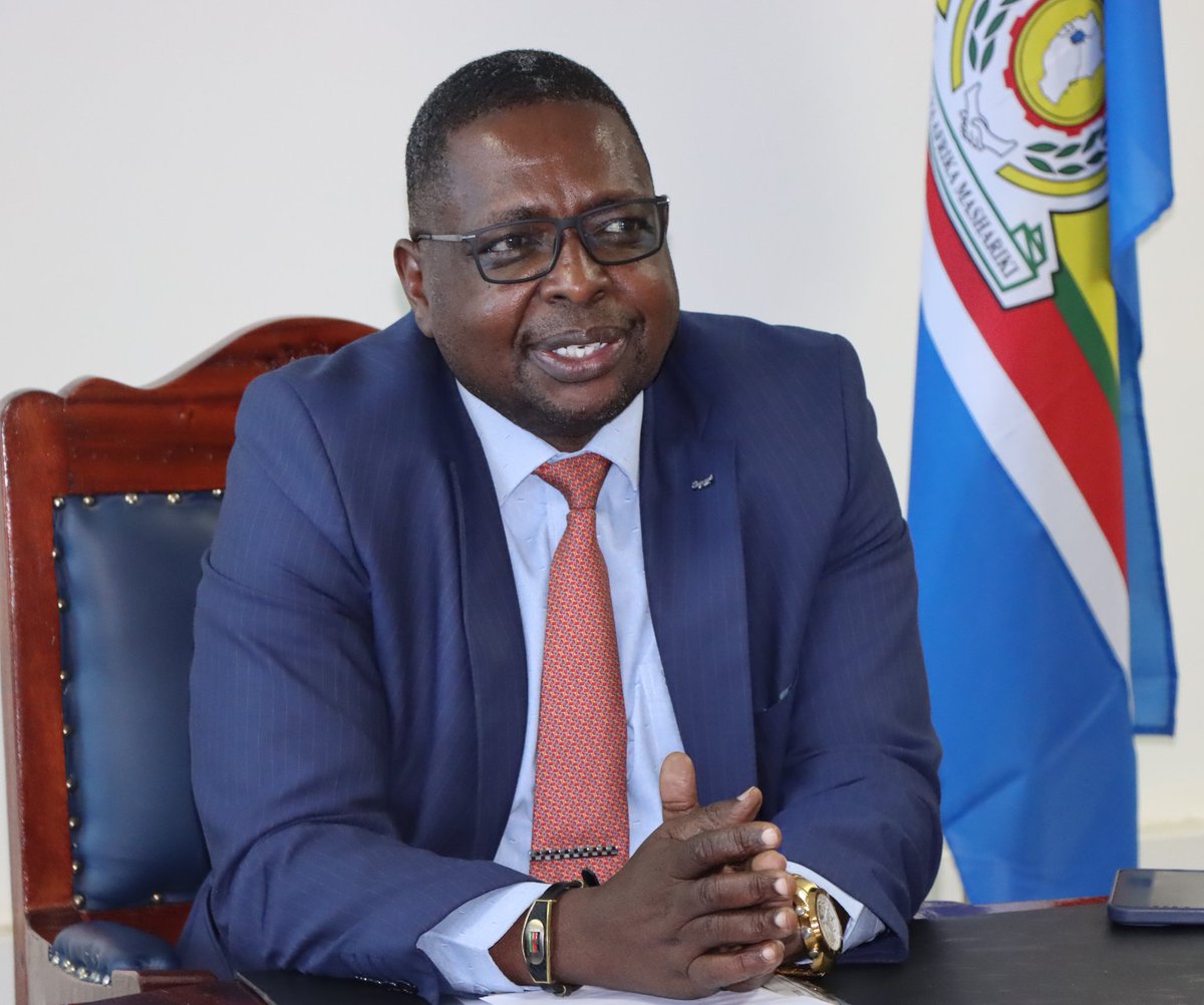 MaritimeKE's tweet photo. PS @GeoffreyKaituko today chaired a meeting of the Mombasa Port and Northern Corridor Community Charter Steering Committee (MPNCCC)  for an update on the progress of implementation of the charter.  
He encouraged the maritime stakeholders to work together to boost the sector. https://t.co/9Ab1B00DPt