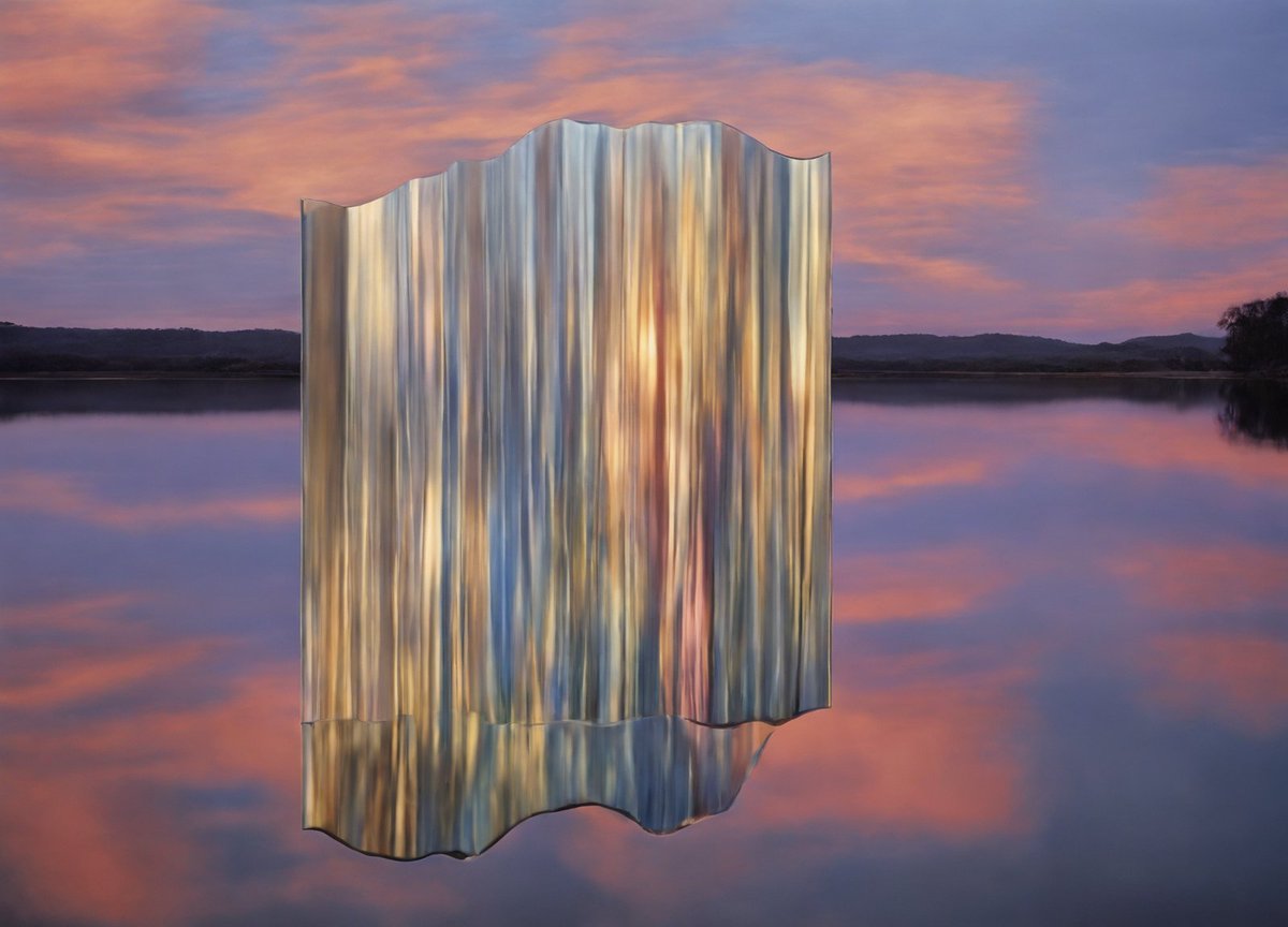 aam001a's tweet photo. Wk 22 - Candidate 10 : Veil of Tranquility #VeilOfTranquility #ShimmeringHorizons #ReflectionsOfCalm #TwilightDreamscape #PastelReflections #LiquidSerenity https://t.co/BlDqIlVk2a